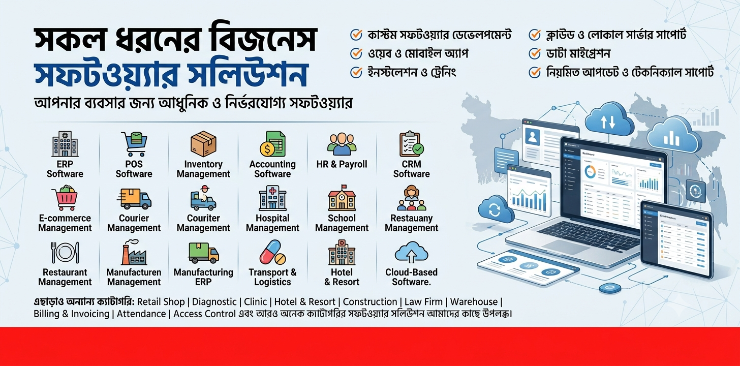 সকল ধরনের বিজনেস সফটওয়্যার