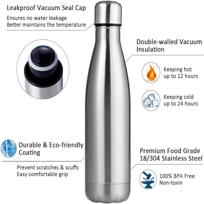 Stainless Steel Double Layer Water Bottle